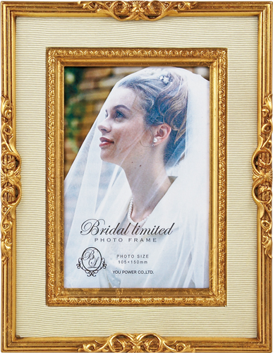 メーカーyp取寄 受注発注 ブライダルリミテッド フォトフレーム ポストカード ゴールド インテリア雑貨 写真立て フォトスタンド アンティーク調 クラシック調 ウェディング 卓上用 壁掛け用 デザイン Bf 012 品 卓上 壁掛け両用 Bebe Import
