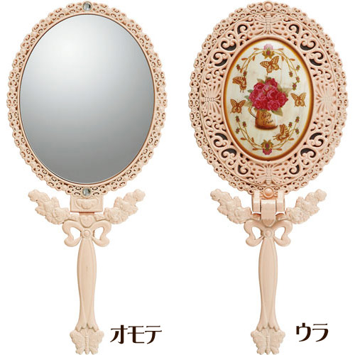 メーカー取寄yp 受注発注 ガーリーロザ ハンドミラー ｍサイズ ライトピンク インテリア雑貨 インテリア小物 コスメ雑貨 手鏡 卓上ミラー 姫系 かわいい デザイン Gr 003 品 その他 アクセサリー小物 Bebe Import