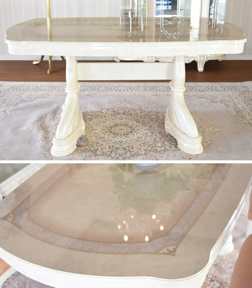 20％OFFクーポン＆P5倍／AMALFI ダイニングテーブル165cm 大理石 IVORY 