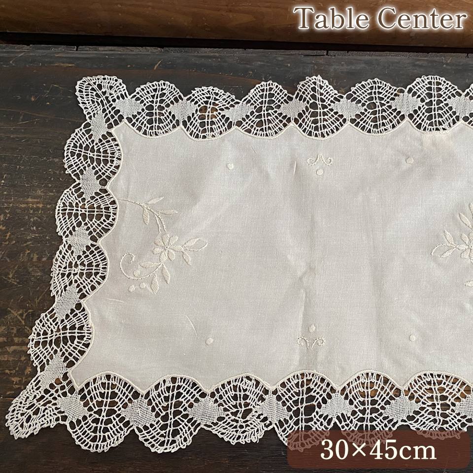 テーブルセンター 長方形 テーブルリネン 敷物 レース 画像1サムネイル