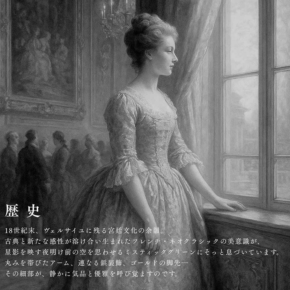 ヨーロピアン クラシック アンティーク調 3人掛けソファ 3Pソファ ベルベット 画像12