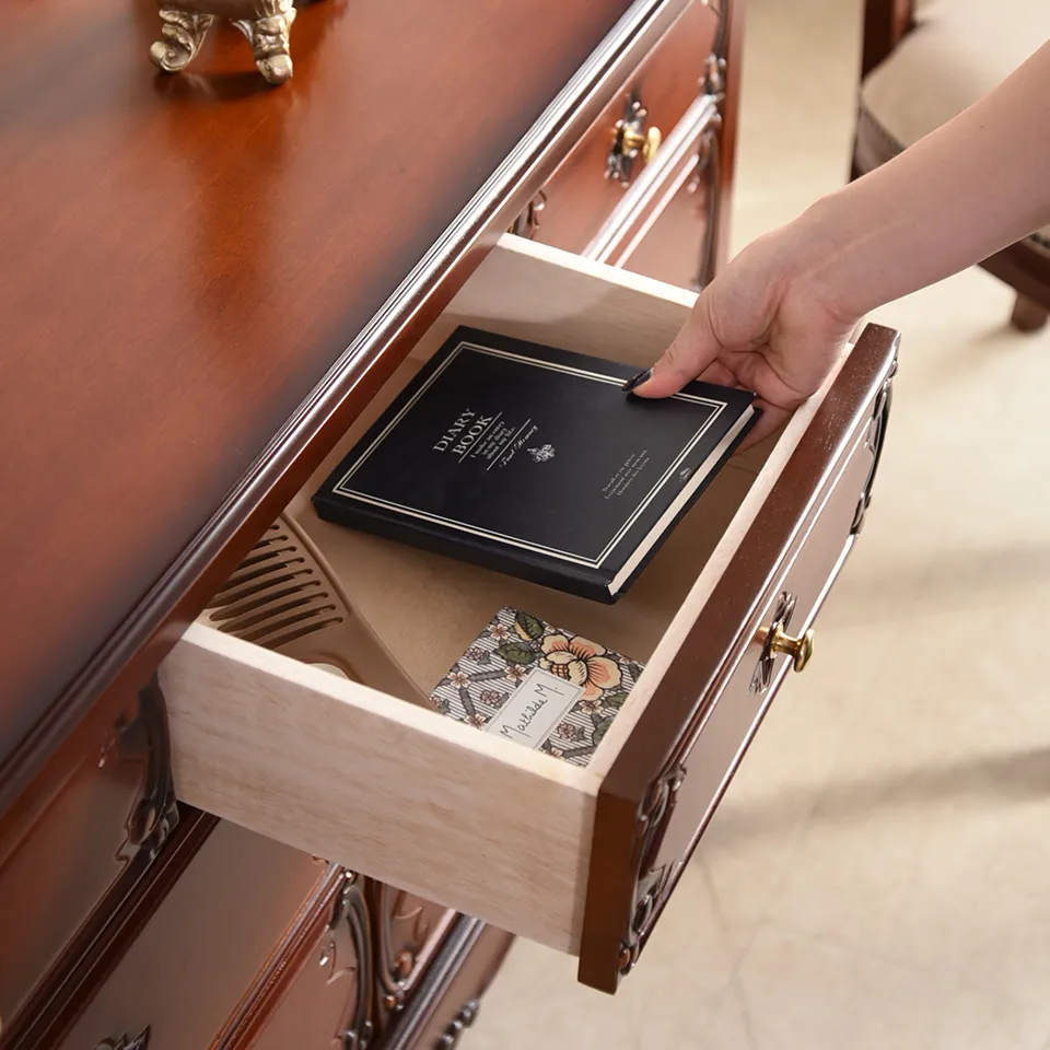 アンティーク調 パルマ マホガニー ワイド チェスト 画像8