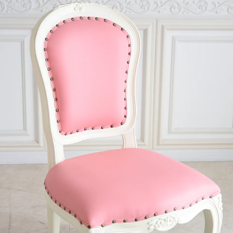 ロココ調 アントワネット ダイニングチェア ピンク 猫脚 画像10