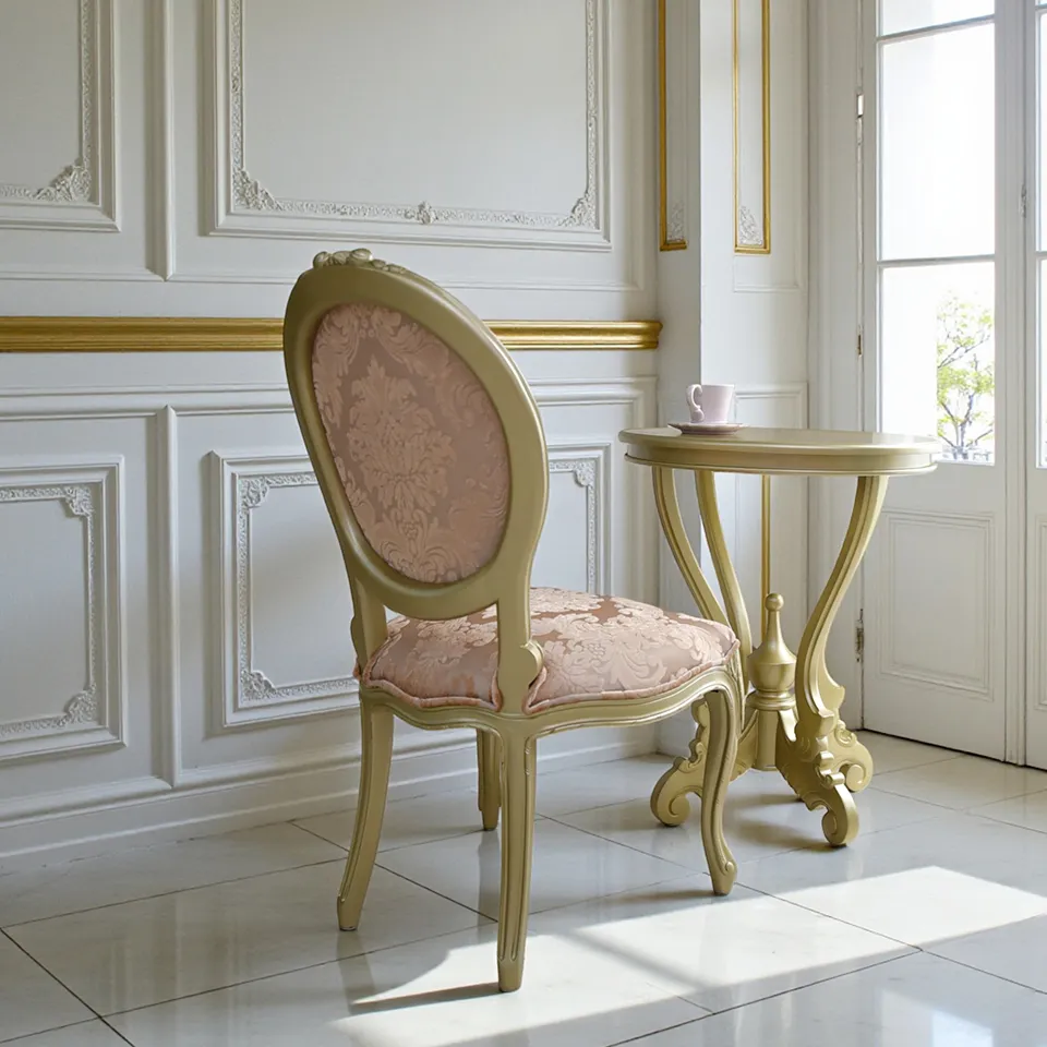 ヴェルサイユ ロワイヤル ゴールド ダイニングチェア 画像10