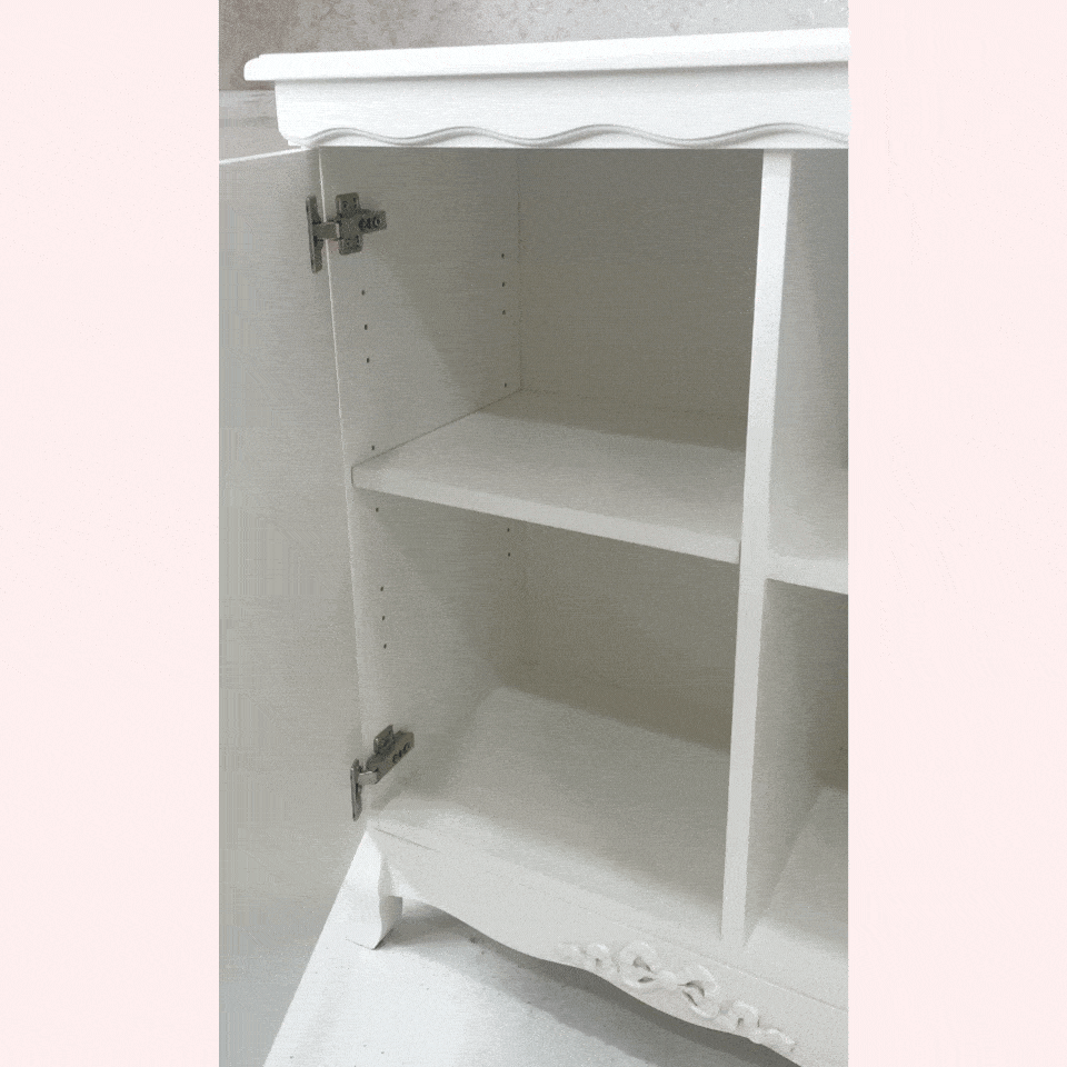 姫系キャビネット 推し活収納 ロココ調チェスト 画像15GIF