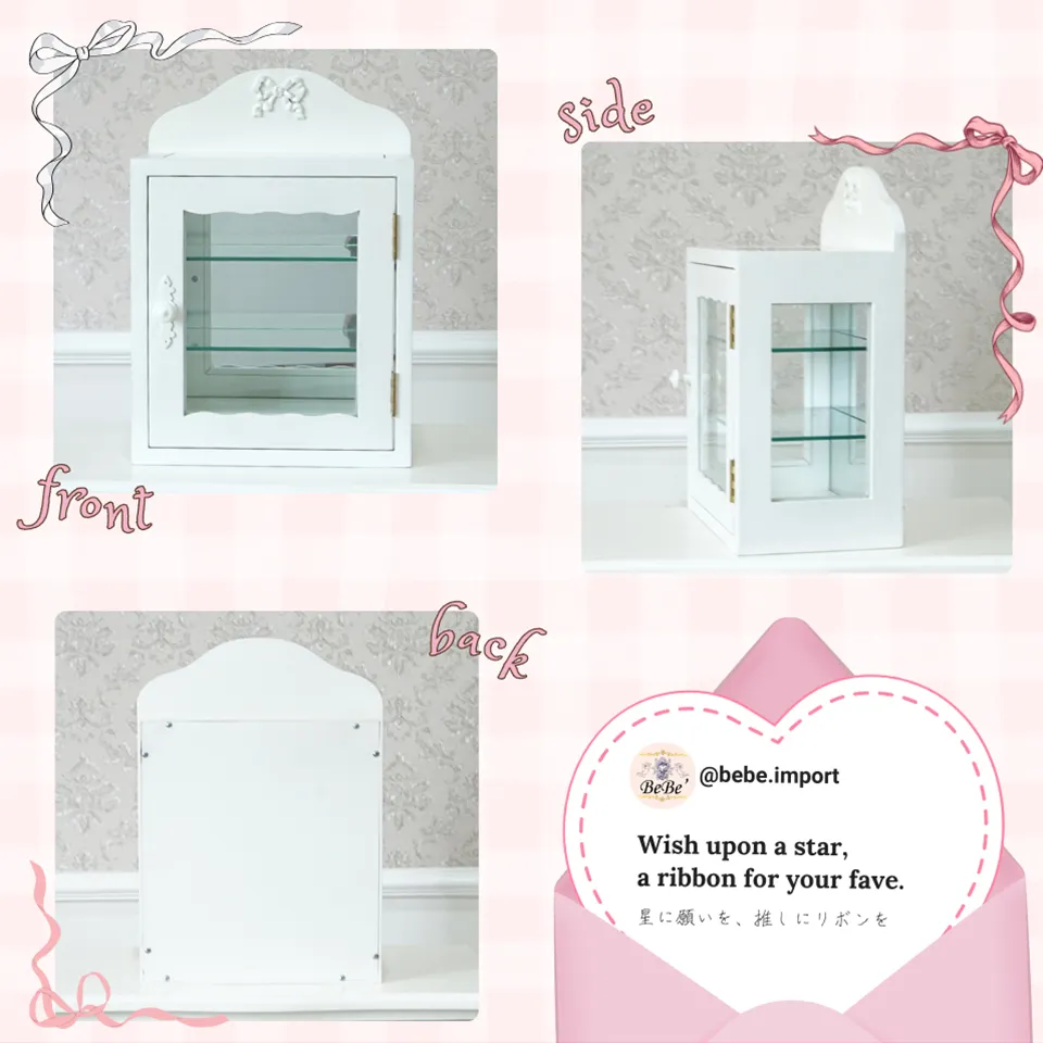 姫系 ガラスショーケース アクセサリー収納 画像15GIF