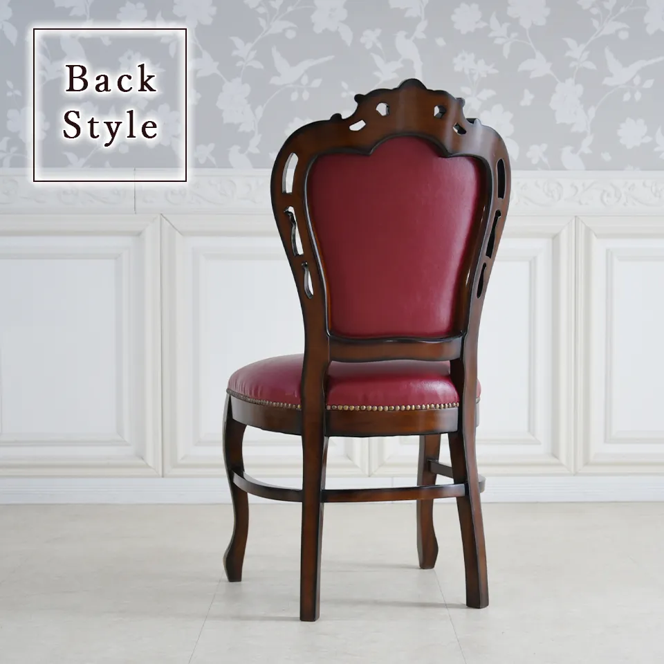 マリナカッシーリ ダイニングチェア 合皮 レッド 幅48cm 画像10