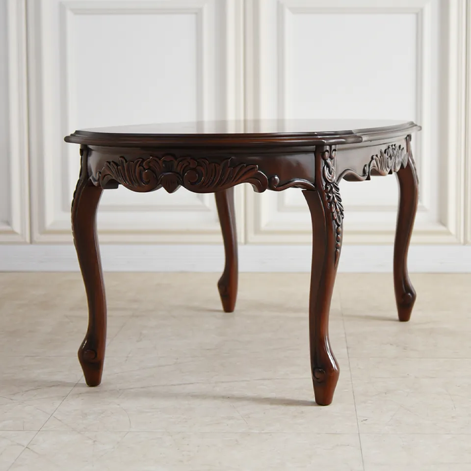 アンティーク調 センターテーブル 幅105cm マホガニー材 クラシック家具 画像4