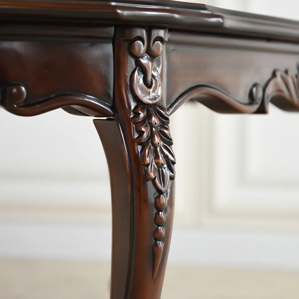 アンティーク調 センターテーブル 幅105cm マホガニー材 クラシック家具 画像11
