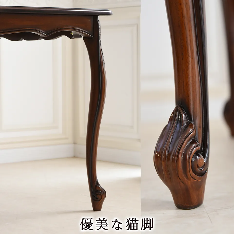 マリナカッシーリ 長方形 ダイニングセット5P 4人掛け 合皮グリーン 幅165cm 画像4