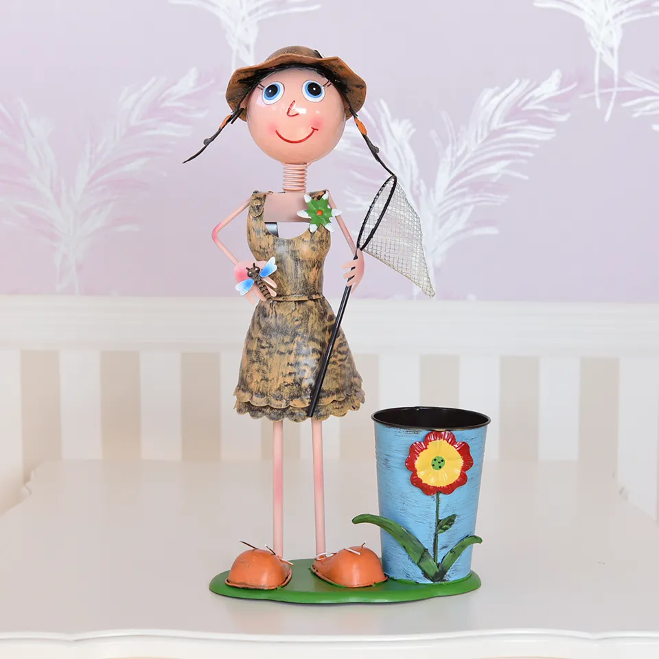 ヨーロピアン ガーデニング オブジェ 虫とり少女 画像4