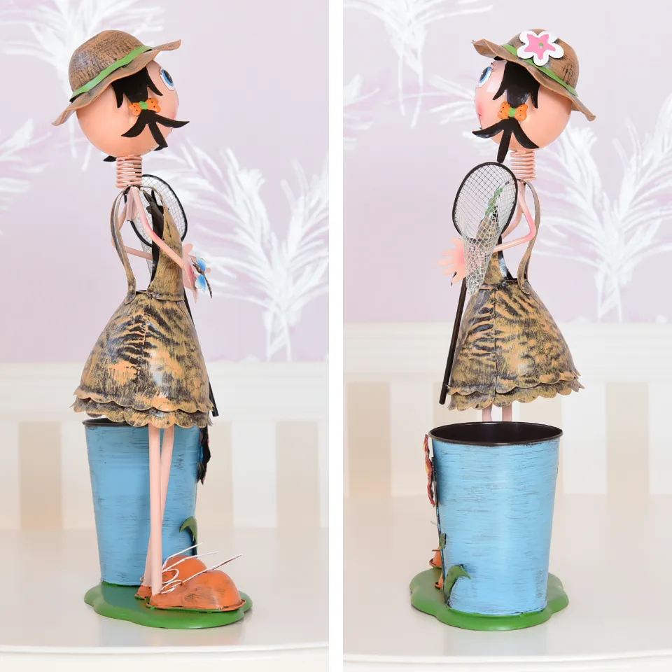 ヨーロピアン ガーデニング オブジェ 虫とり少女 画像5