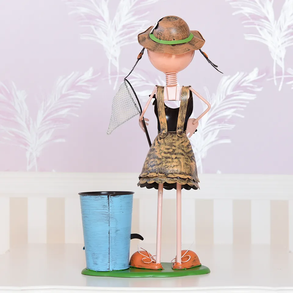 ヨーロピアン ガーデニング オブジェ 虫とり少女 画像6