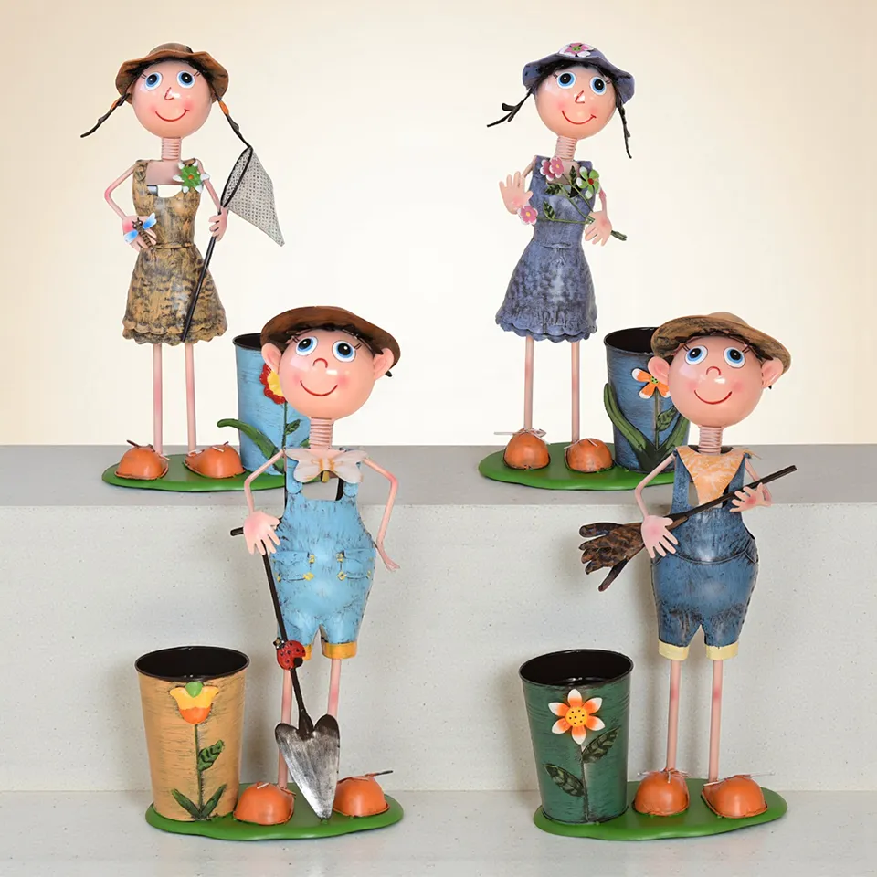 ヨーロピアン ガーデニング オブジェ 小さな庭師の少年 画像17