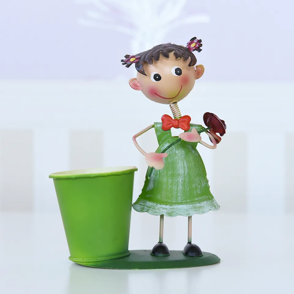 ヨーロピアン ガーデニング オブジェ ミニ ごきげんな少女 画像4