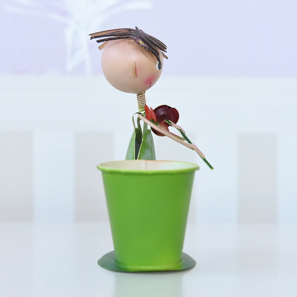 ヨーロピアン ガーデニング オブジェ ミニ ごきげんな少女 画像5