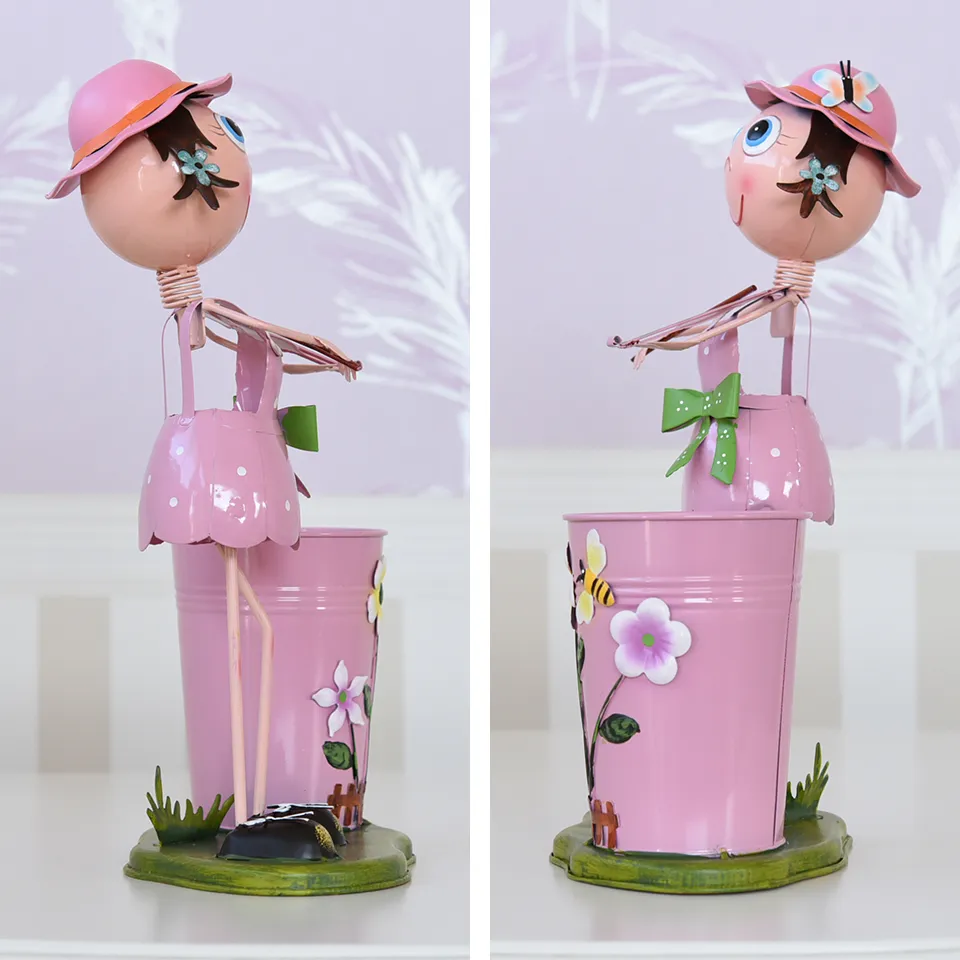 ヨーロピアン ガーデニング オブジェ バイオリンの少女 画像5