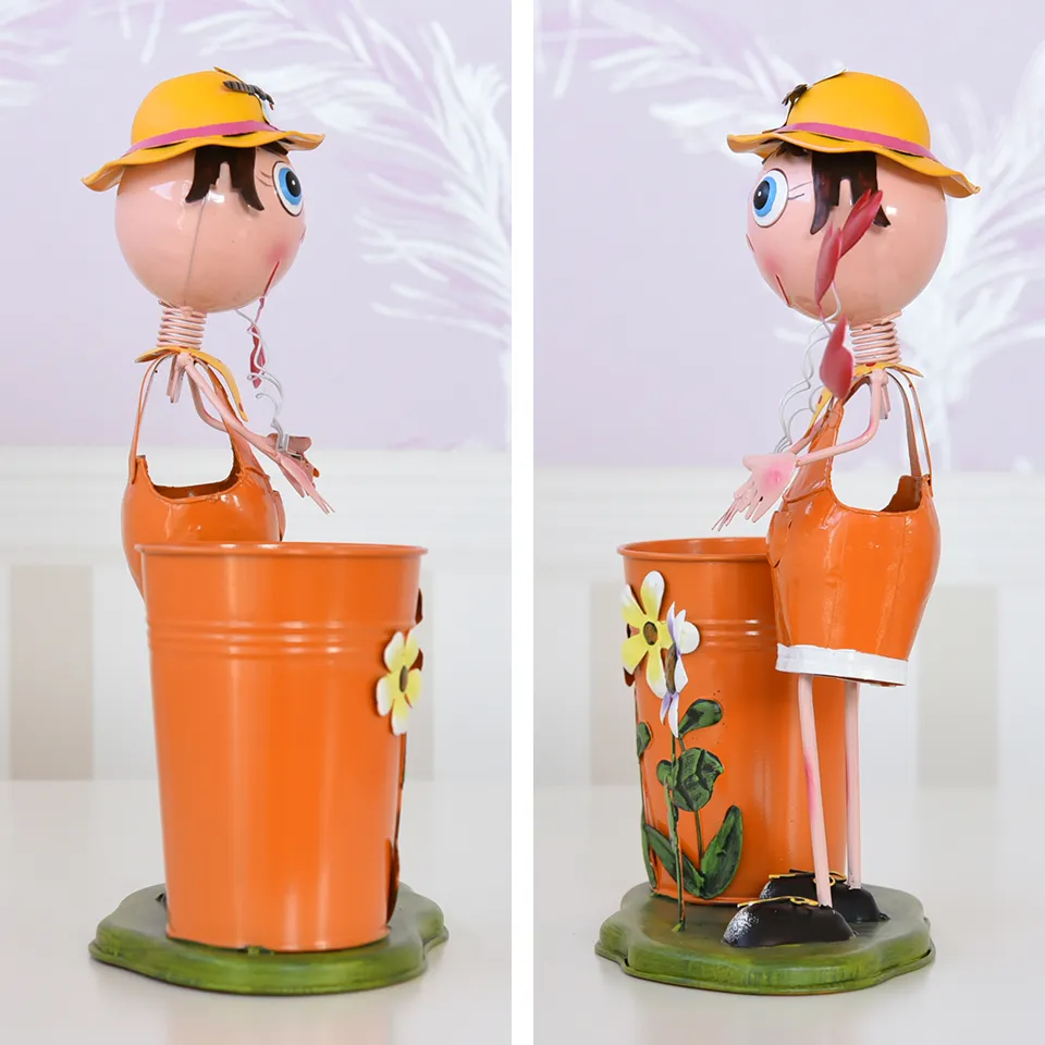 ヨーロピアン ガーデニング オブジェ ハートの少年 画像5