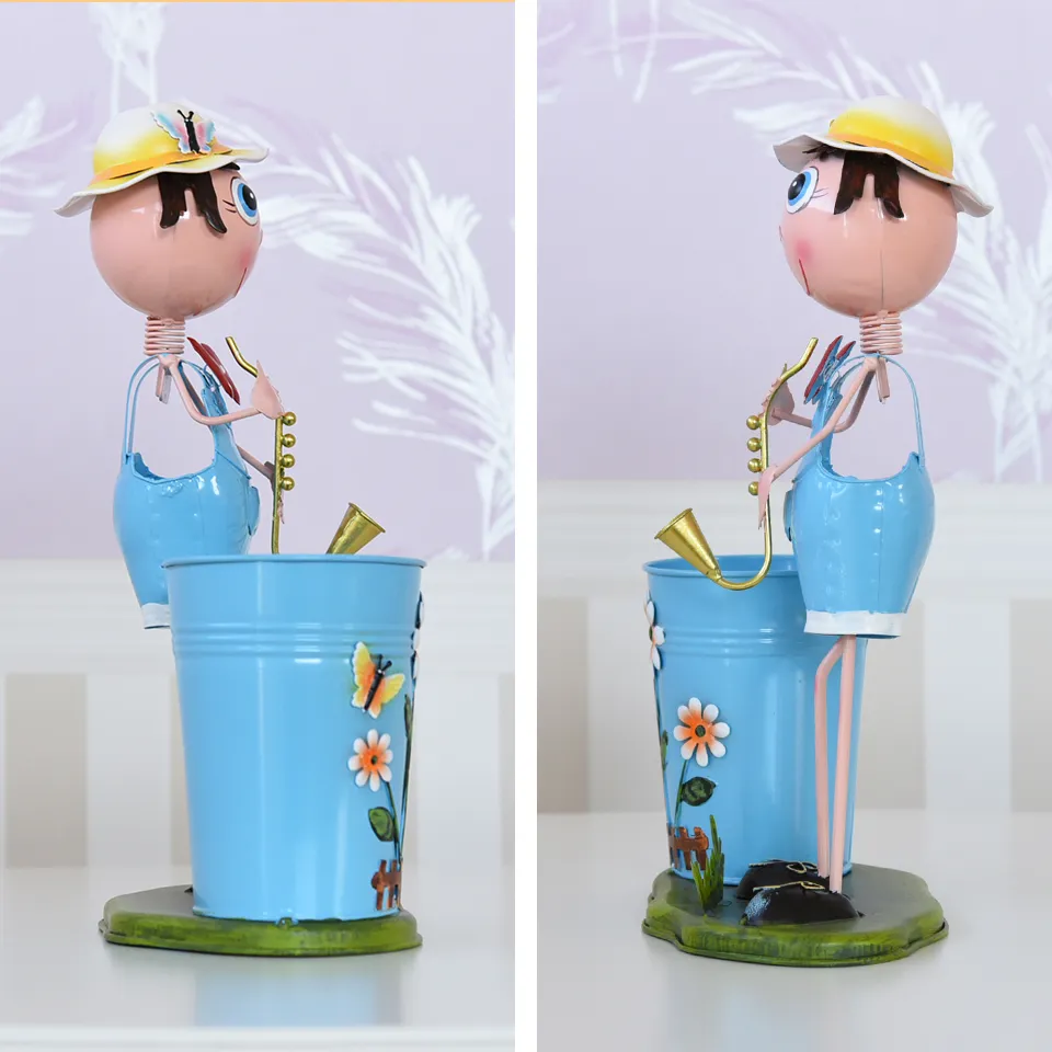 ヨーロピアン ガーデニング オブジェ ラッパの少年 画像5