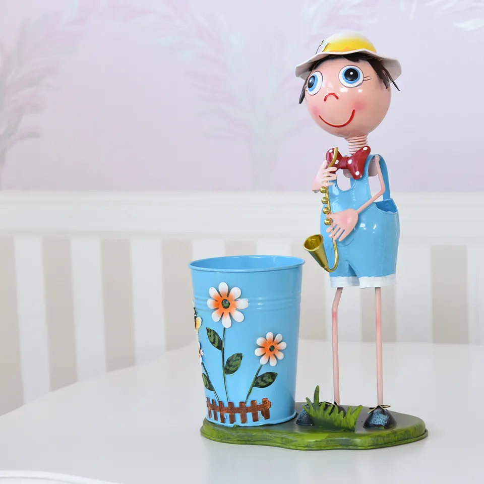 ヨーロピアン ガーデニング オブジェ ラッパの少年 画像16