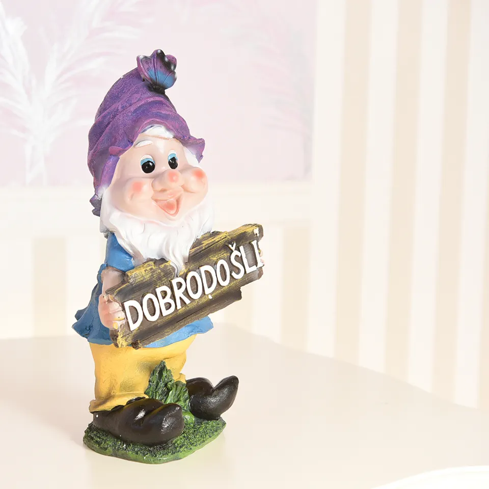 ガーデニング オブジェ ウェルカムドワーフ パープル 画像13