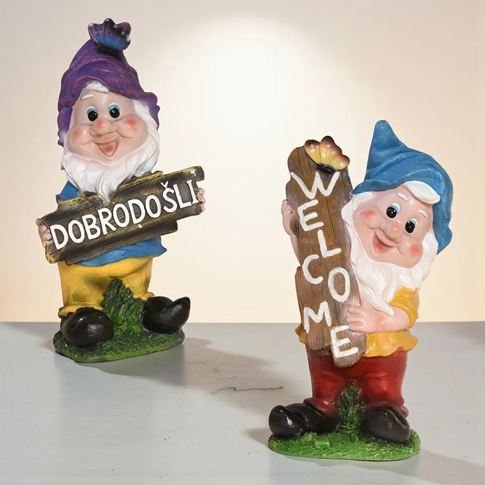 ガーデニング オブジェ ウェルカムドワーフ ブルー 画像14