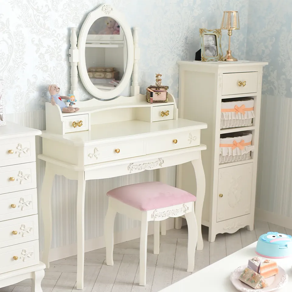 クリスマスまで限定 ロココ調 スノーホワイト ベッドルーム 3点パック 画像8