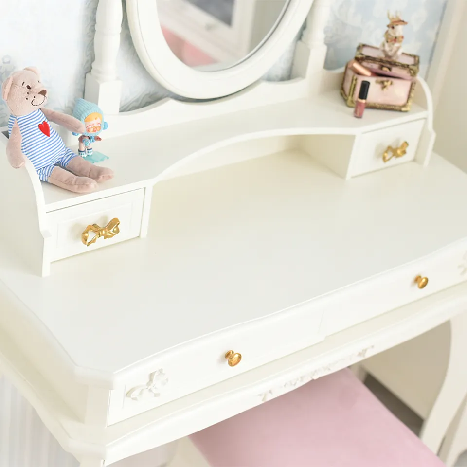 クリスマスまで限定 ロココ調 スノーホワイト ベッドルーム 3点パック 画像10