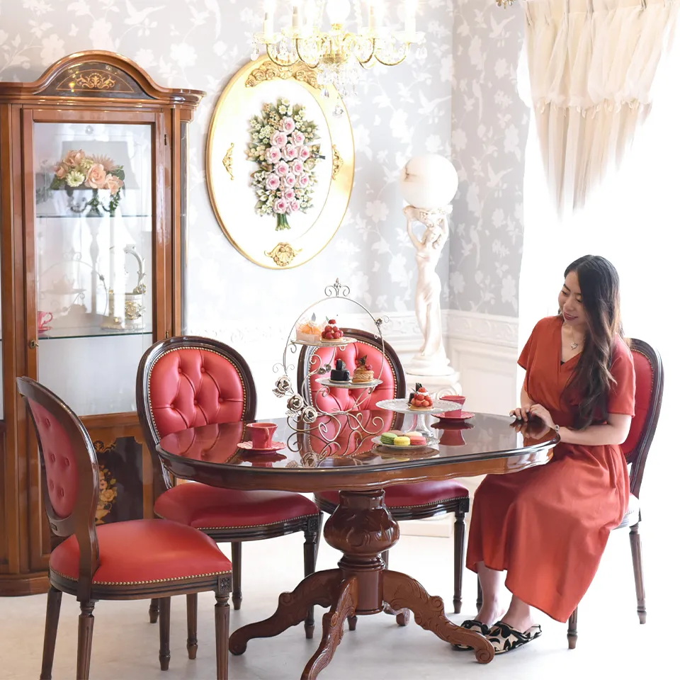 クリスマスまで限定 イタリア製 4人用 ダイニングセット 3点パック 画像3