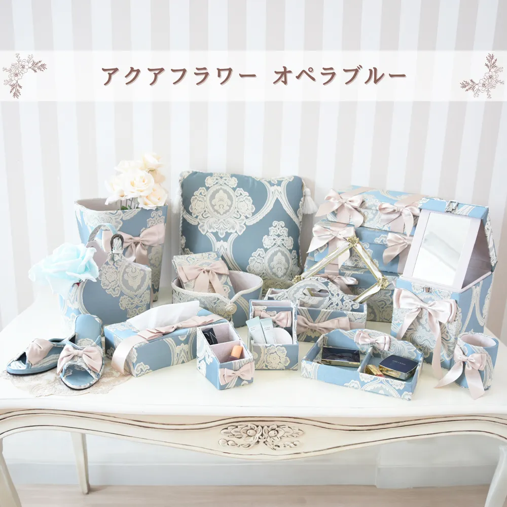 アクアフラワー オペラブルー スリッパ（4cmヒール） 画像10