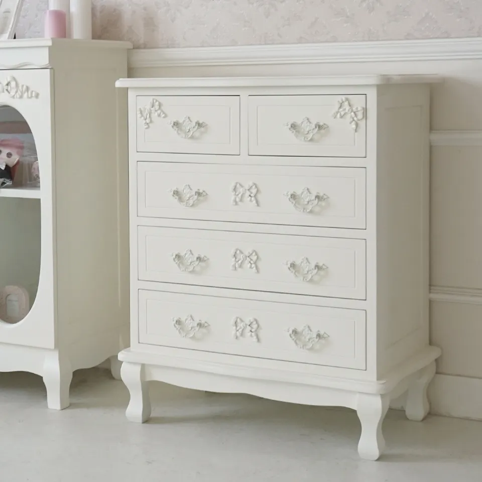 姫系ロココ調 ベッドルーム4点セット 白家具 ステラリボン 画像7