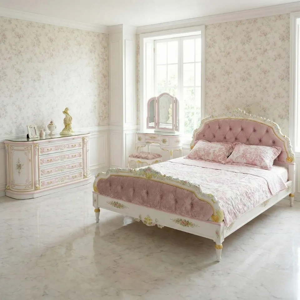 ロココ調 ROCOCOアントワネット ベッドルーム3点セット 画像4