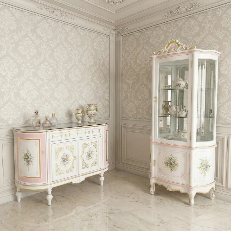 ロココ調 ROCOCOアントワネット 収納家具2点セット 画像4