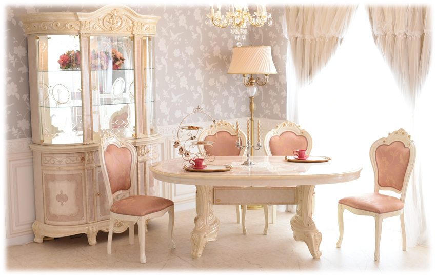20%OFFクーポン&P5倍/VERSAILLES 180 OVダイニングテーブル IVORY