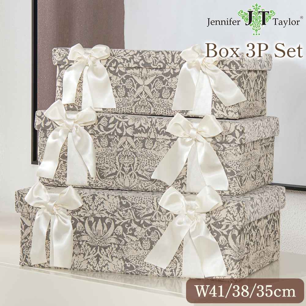 ジェニファーテイラー BOX3Pセット Strawberry Thief-GR【送料 ジェニファーテイラー BOX3Pセット Strawberry Thief-GR【送料