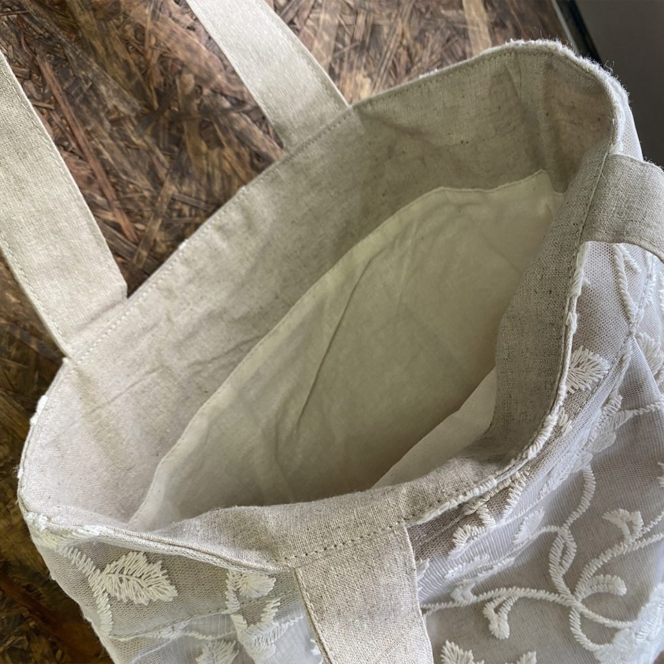 手提げバッグ バッグ 鞄 トートバッグ サブバッグ レース 画像2