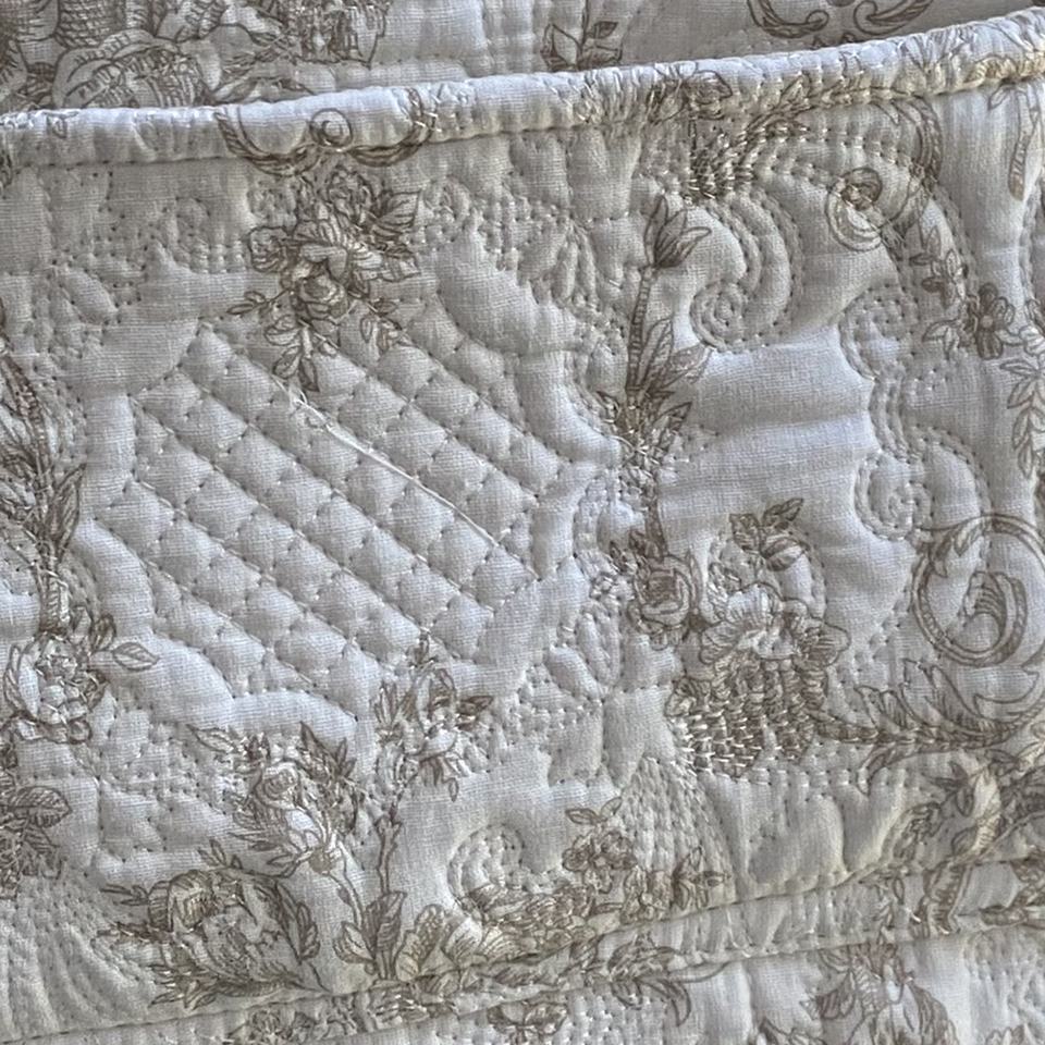 ソフトバスケット バッグキルト ベージュ 布製 インテリア雑貨 画像3