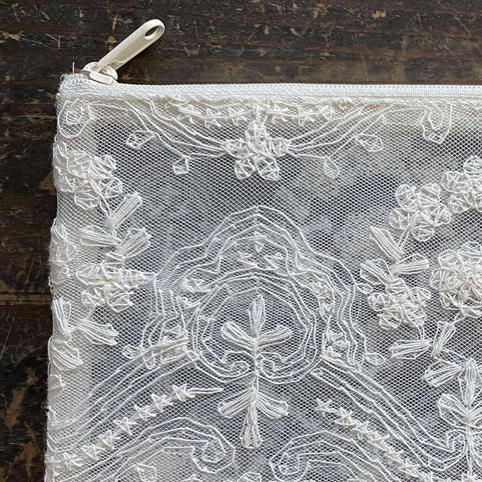 ビニールフラットポーチ ポーチ 化粧ポーチ 旅行用 レース 画像2