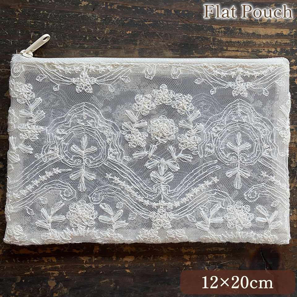ビニールフラットポーチ ポーチ 化粧ポーチ 旅行用 レース 画像1サムネイル