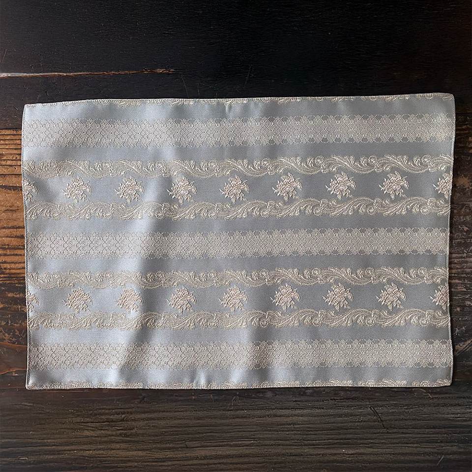 ランチョンマット ライトブルー×ベージュ プレースマット 布製 インテリア雑貨 画像4