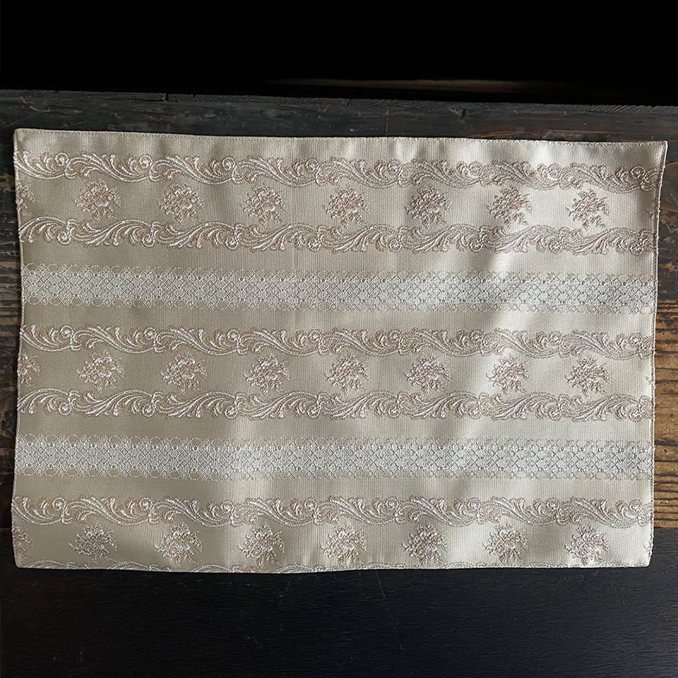 ランチョンマット ゴールド×ベージュ プレースマット 布製 インテリア雑貨 画像4