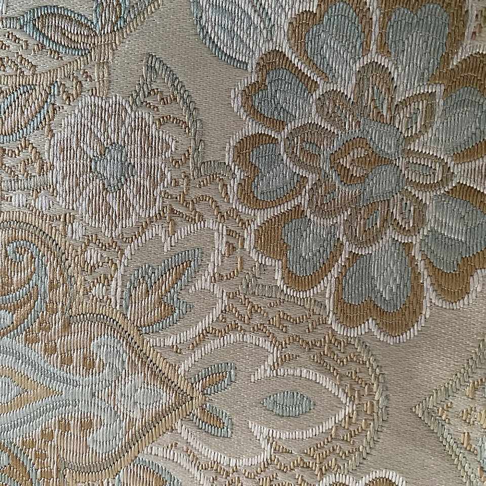 ランチョンマット フラワーライトブルー×ベージュゴールド プレースマット 布製 インテリア雑貨 画像3