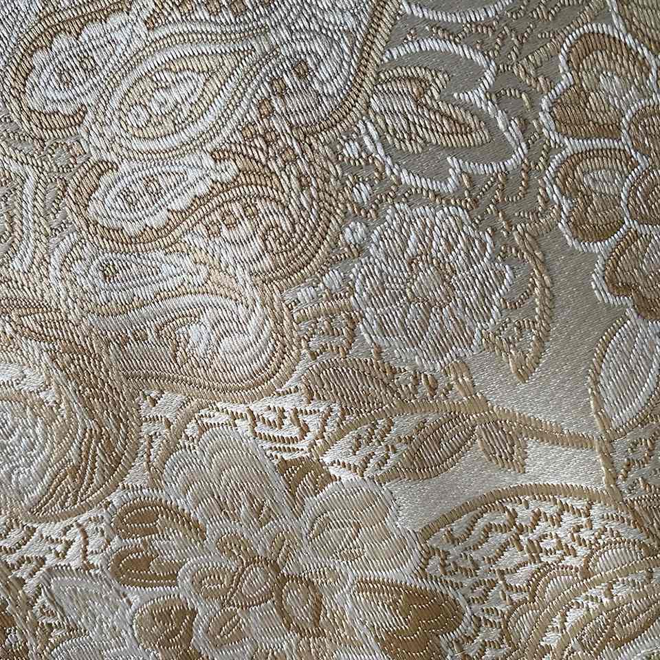 ランチョンマット フラワーベージュ×ゴールド プレースマット 布製 インテリア雑貨 画像3