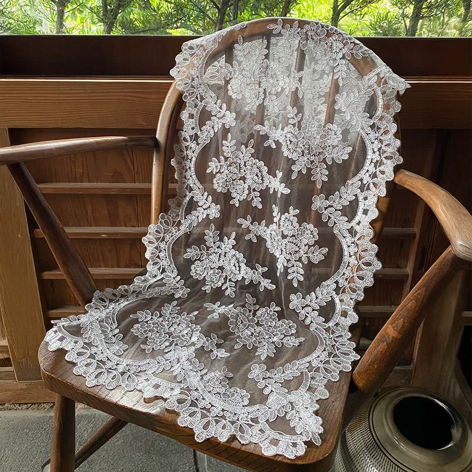 テーブルセンター 敷物 ファブリック レース 刺繍 インテリア雑貨 画像4