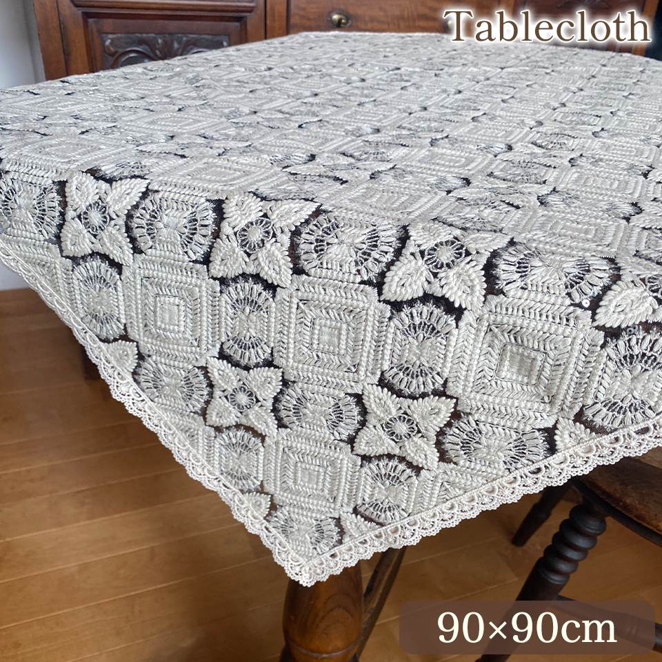 フロコンドネージュ テーブルクロス 90×90cm 画像1サムネイル