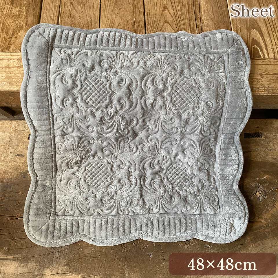 シート 敷物 長方形 シルバーグレー 布製 リバーシブル インテリア雑貨 画像1サムネイル