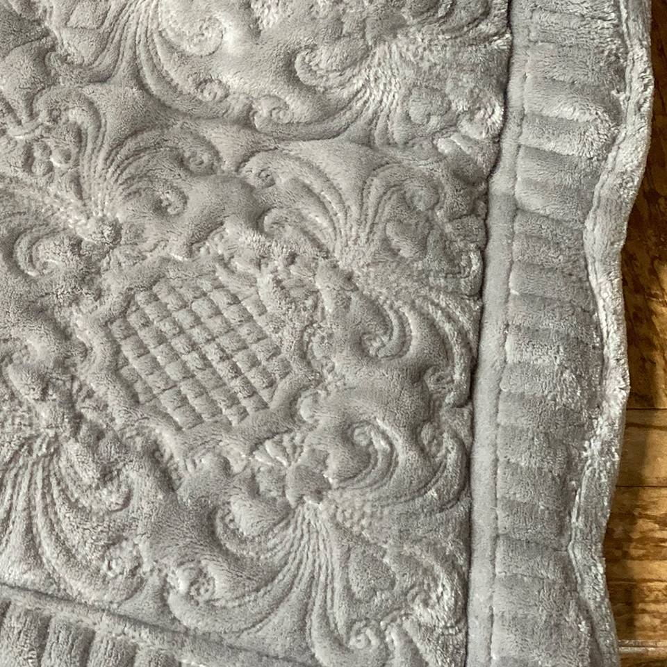 ロングシート 敷物 長方形 シルバーグレー 布製 リバーシブル インテリア雑貨 画像2