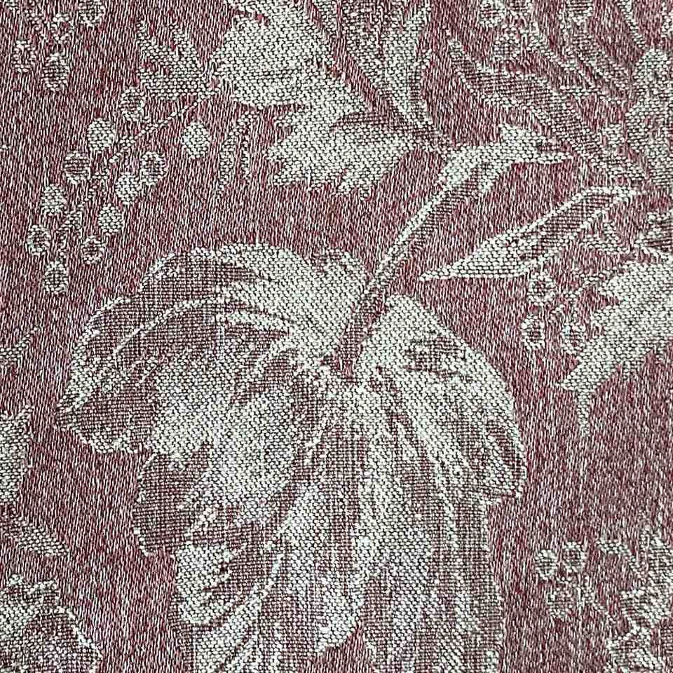 フラットポーチ ジャガード スモーキーピンク 花柄 化粧ポーチ 布製 ファッション雑貨 画像3