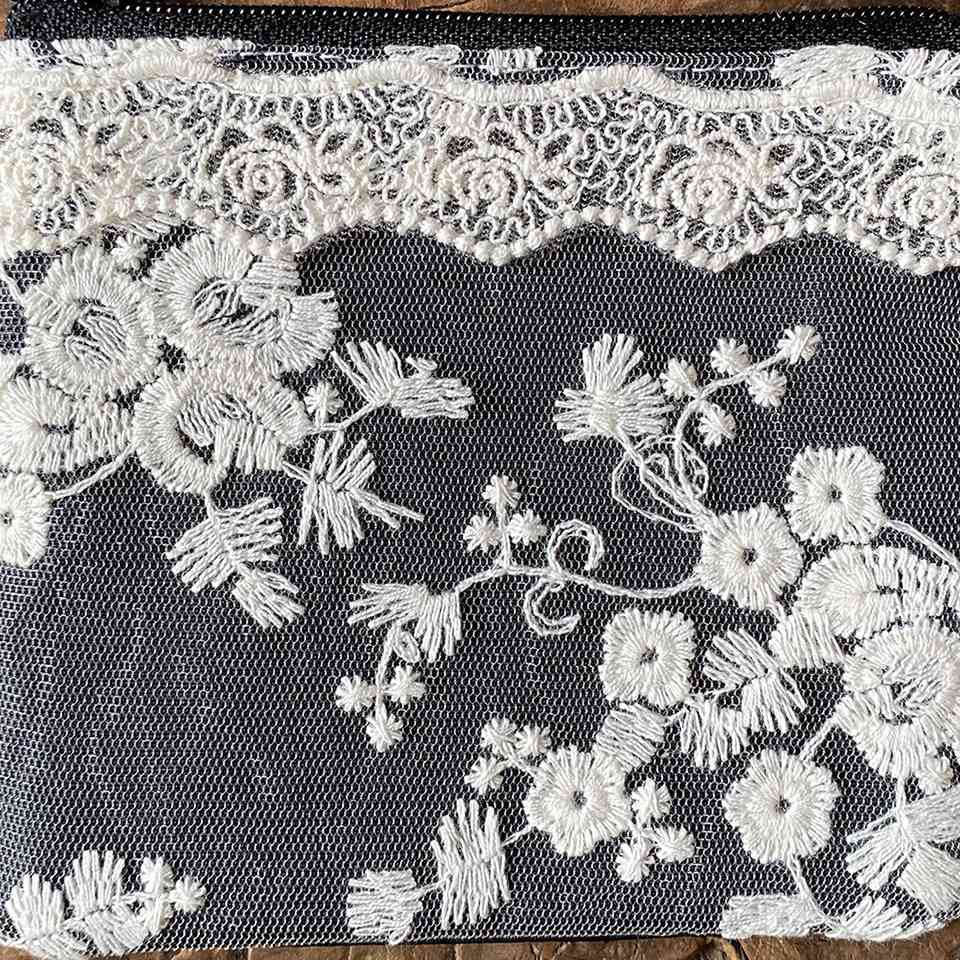 ミニティッシュケース＆ポーチ レース 刺繍 ファッション雑貨 画像2