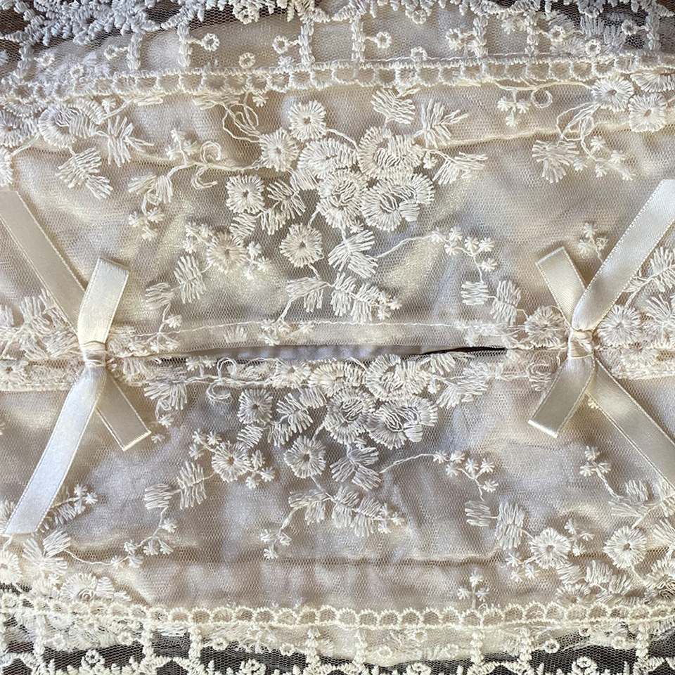 ティッシュボックスカバーのみ レース 刺繍 ファブリック インテリア雑貨 画像3